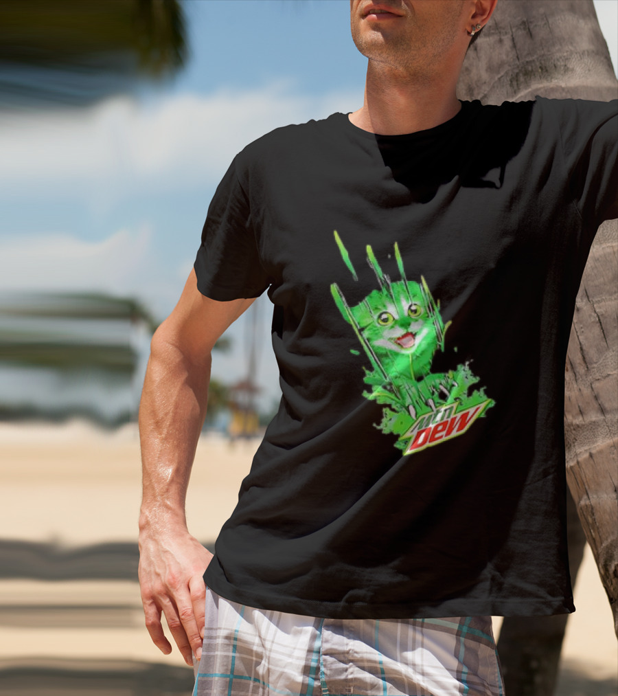 Cat Mtn Dew Mountain Mew Clawing T-Shirt