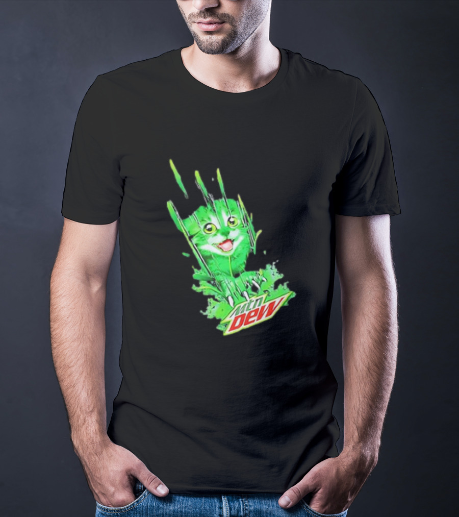 Cat Mtn Dew Mountain Mew Clawing T-Shirt