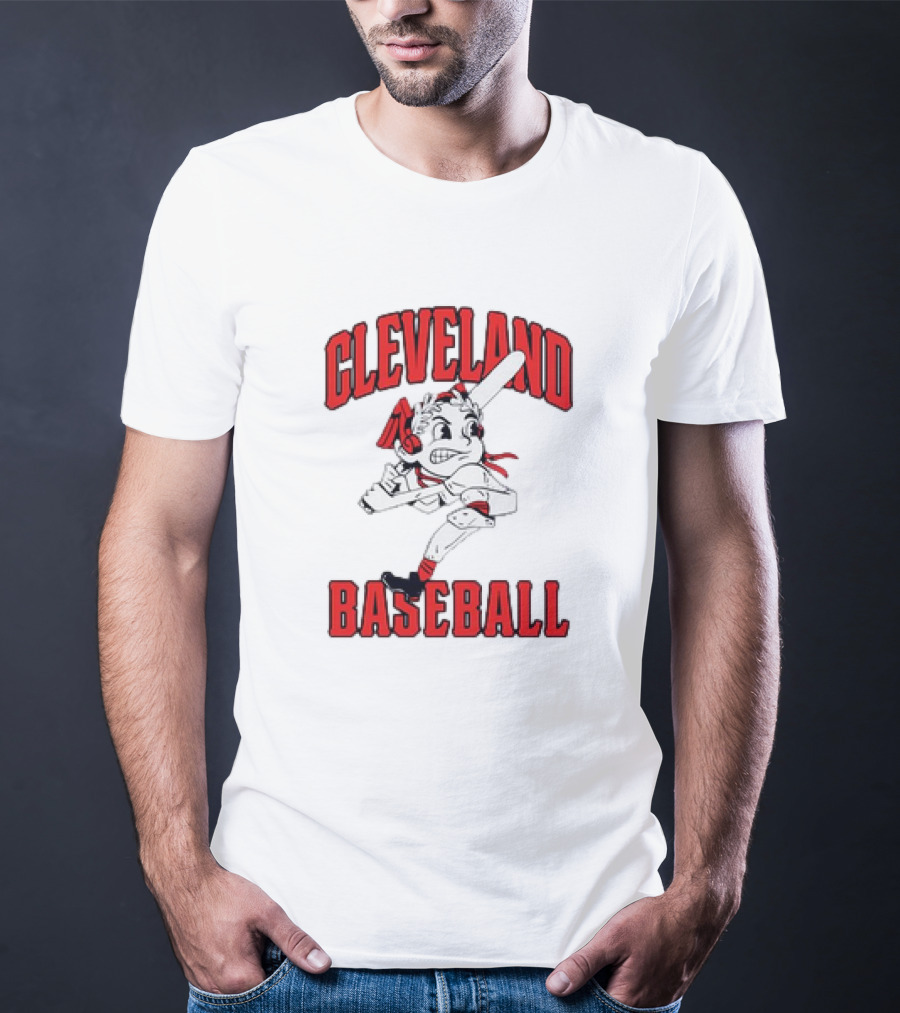 Cleveland Baseball Vintage Mascot Character T-Shirt