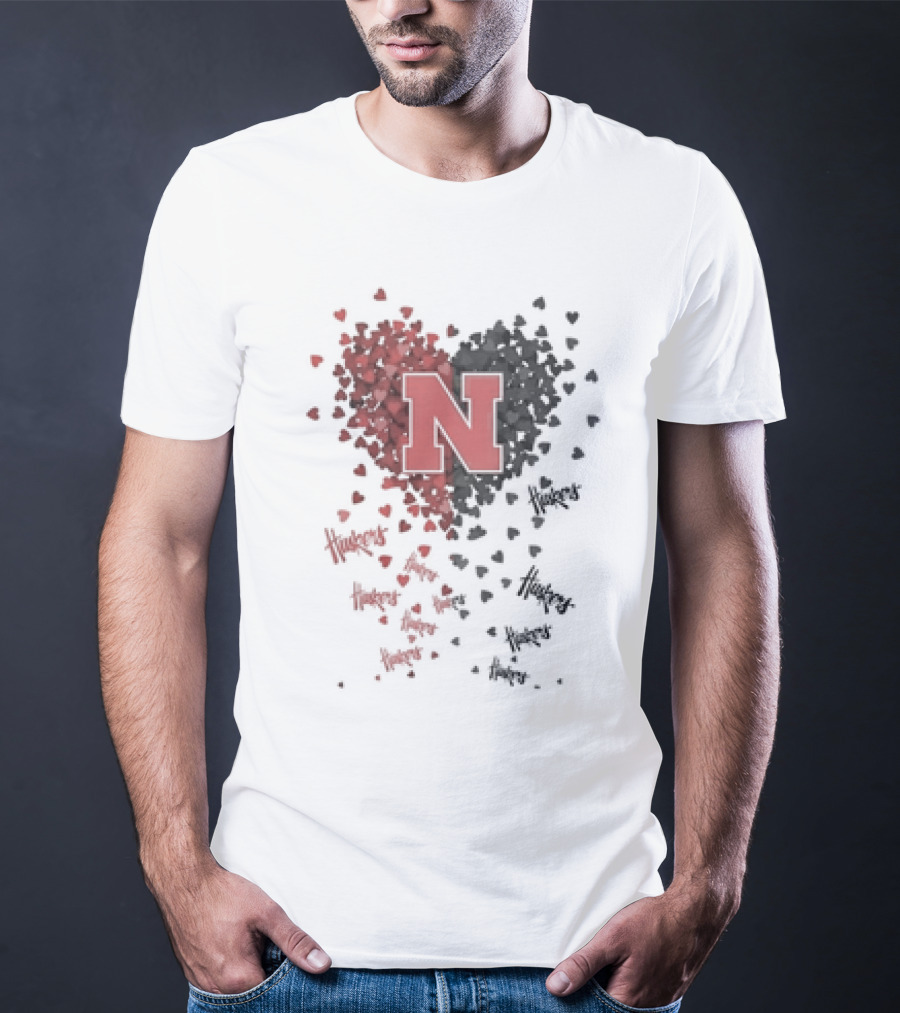 Nebraska Cornhuskers Passionate Heart N Huskers T-Shirt