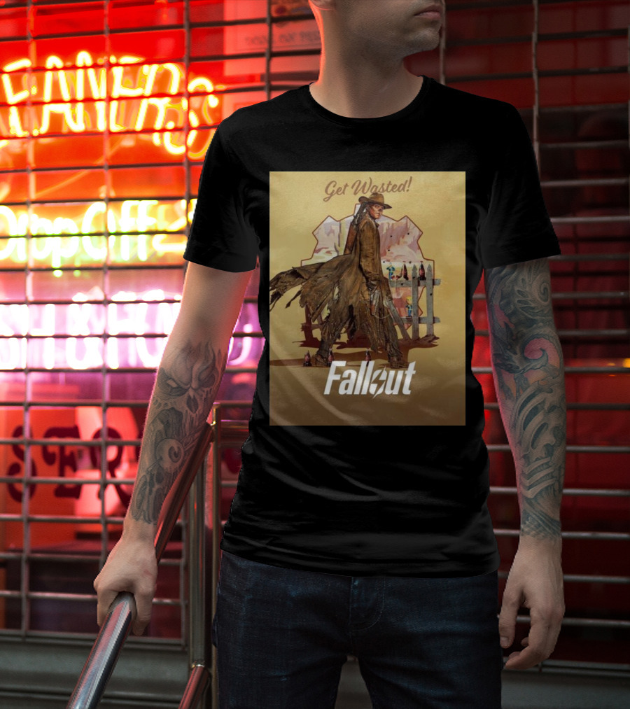 Get Wasted Fallout Series Western Theme Premieres April 12 On Prime Video T-Shirt