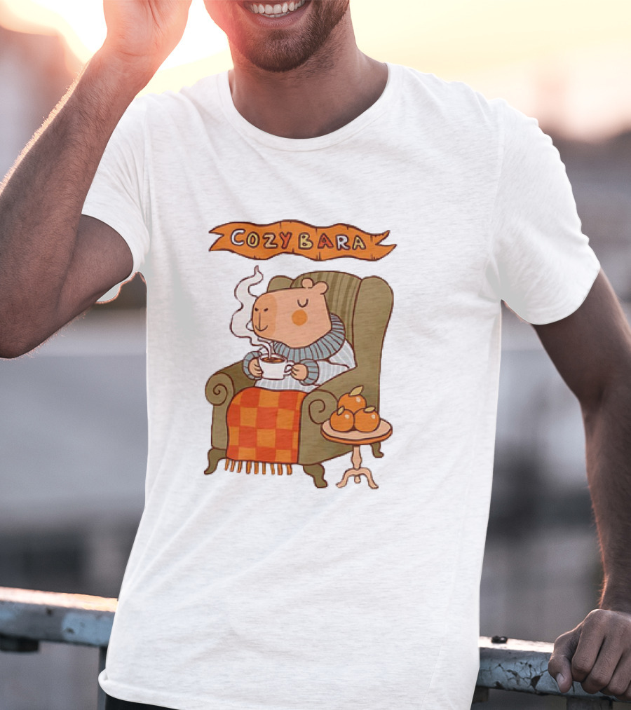Cozybara Capybara Meme Cute T-Shirt