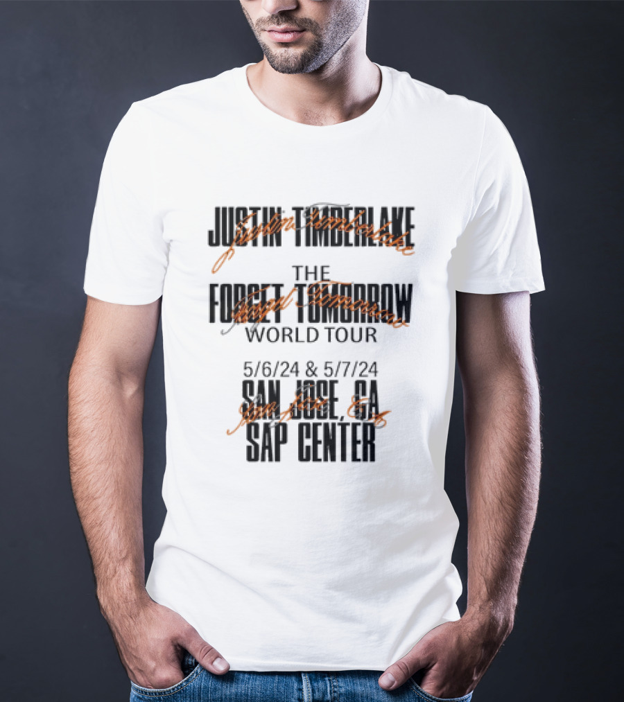 Justin Timberlake San Jose SAP Center Forget Tomorrow World Tour T-Shirt