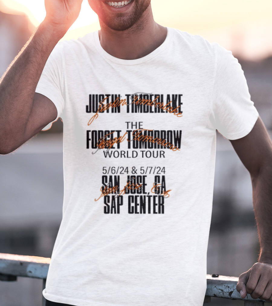 Justin Timberlake San Jose SAP Center Forget Tomorrow World Tour T-Shirt