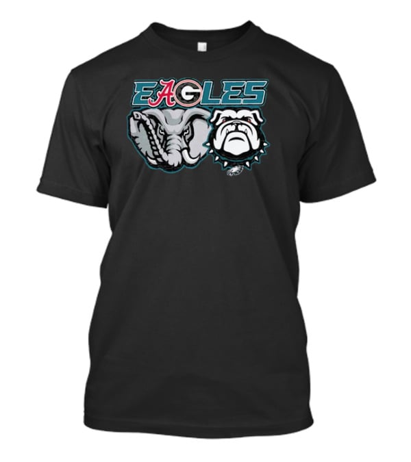 Eagles Alabama Crimson Tide Elephant Georgia Bulldogs Philadelphia Eagles Dawgs T-Shirt