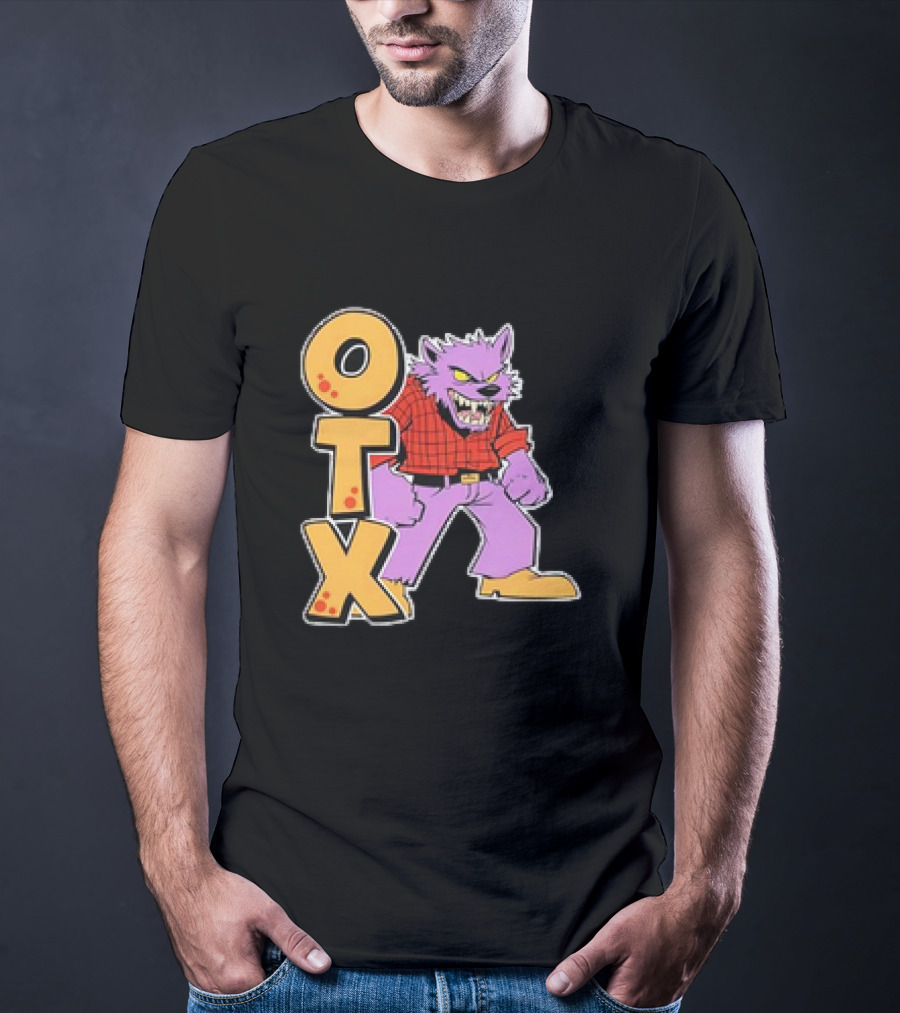 Otx Purple Werewolf In Plaid T-Shirt