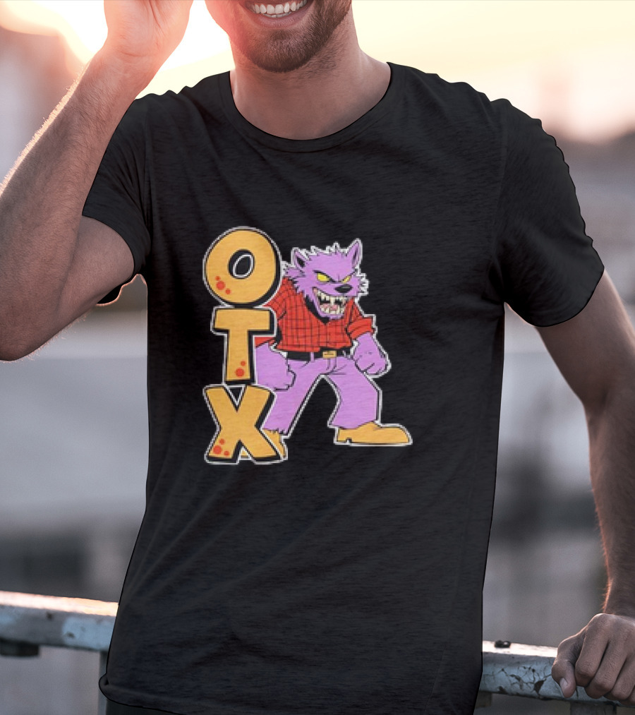 Otx Purple Werewolf In Plaid T-Shirt