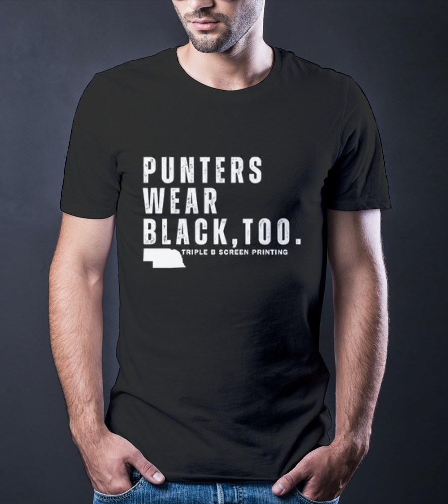 Punters Wear Black Too Triple B Screen Printing T-Shirt