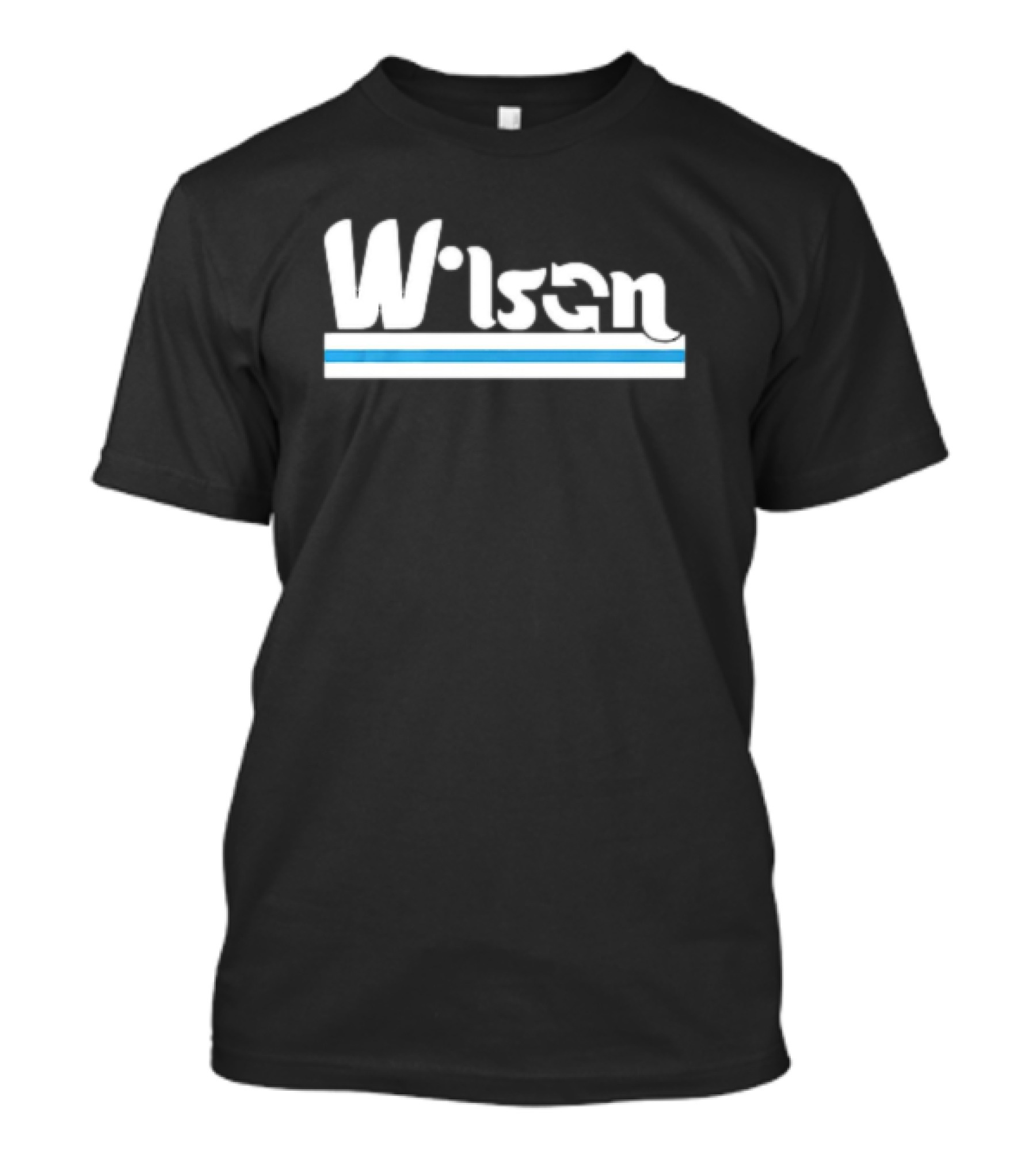 Wilson Retro Logo Style With Blue And White Stripe T-Shirt