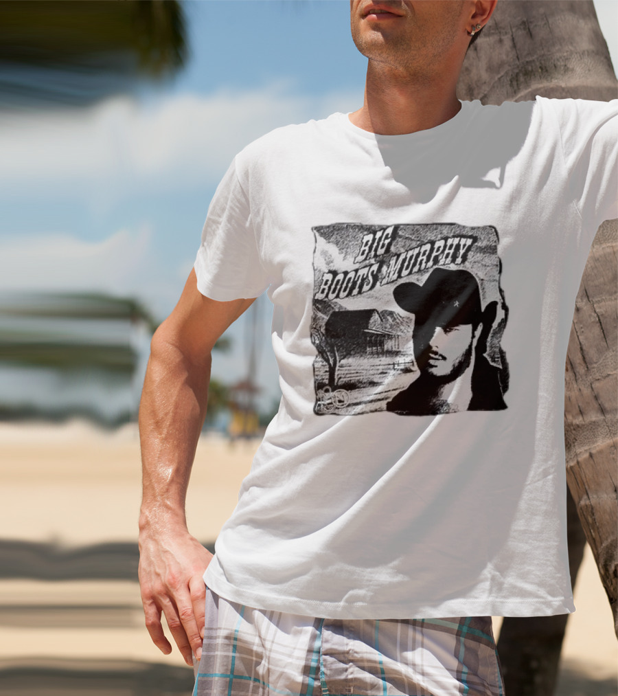Big Boots Murphy Country Cowboy Barn Scene T-Shirt