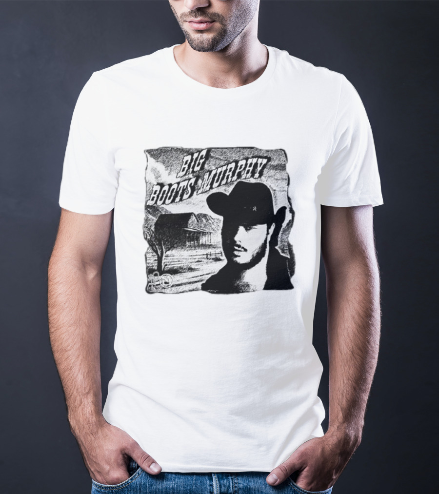 Big Boots Murphy Country Cowboy Barn Scene T-Shirt