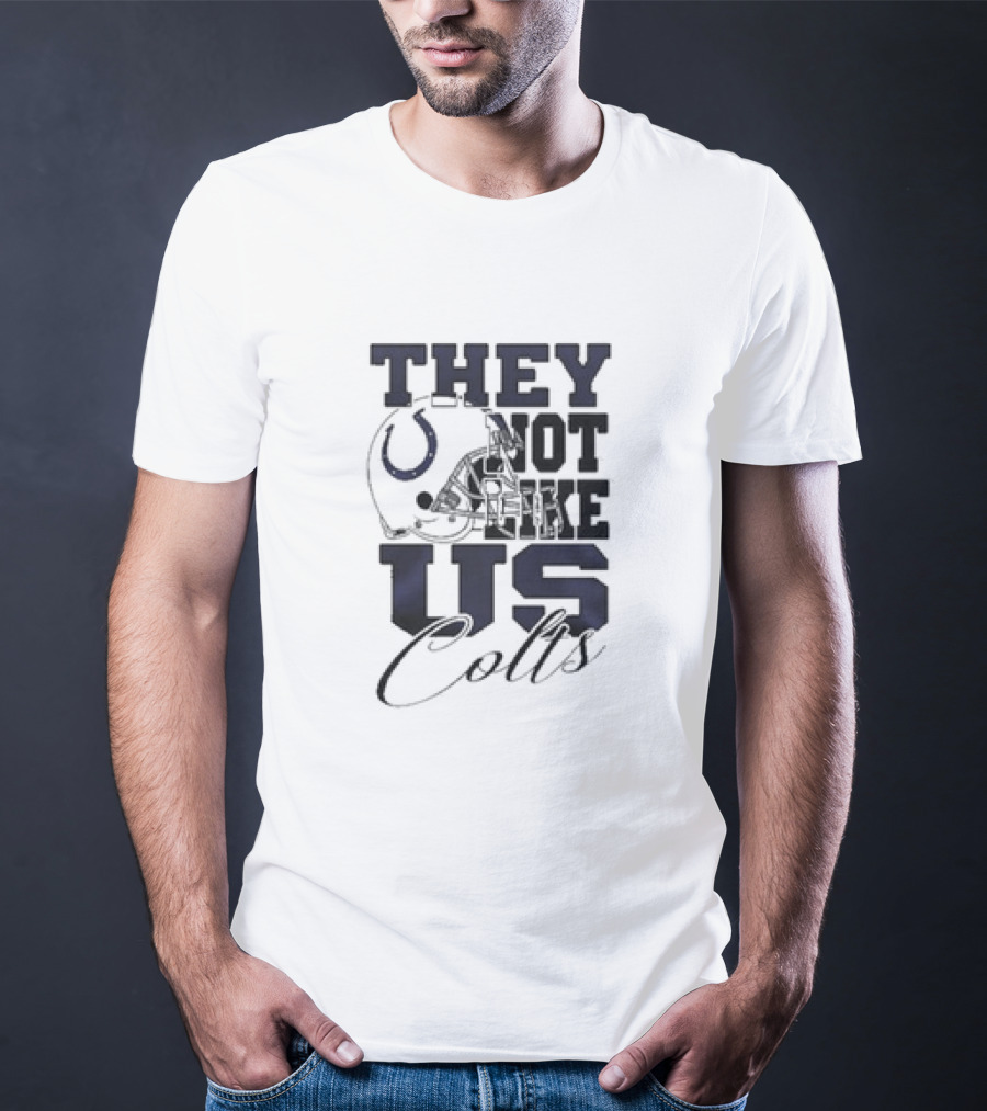 They Not Like Us Indianapolis Colts Helmet T-Shirt