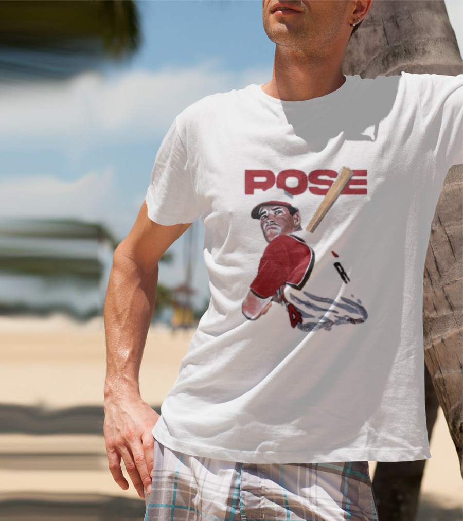 PO$E Pete Rose Baseball Bat Sports T-Shirt