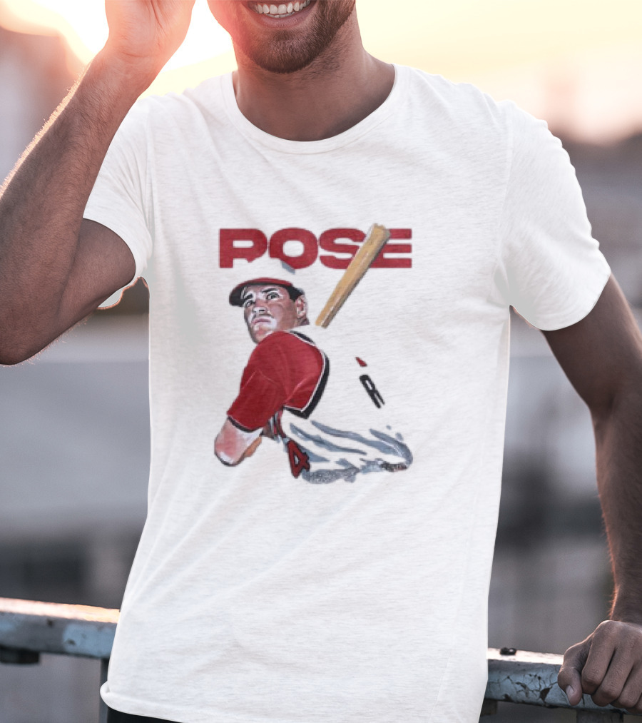 PO$E Pete Rose Baseball Bat Sports T-Shirt