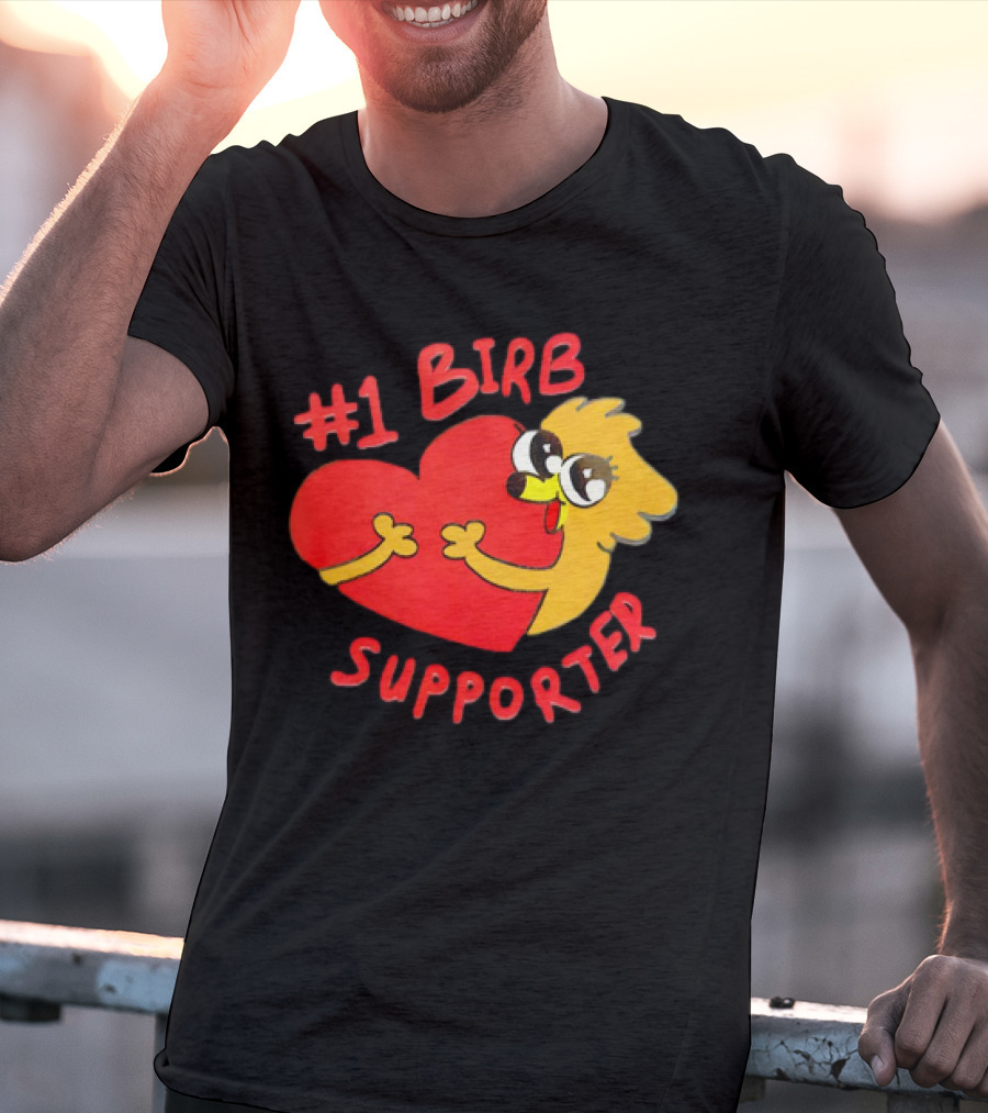 1 Birb Supporter Heart Hug T-Shirt