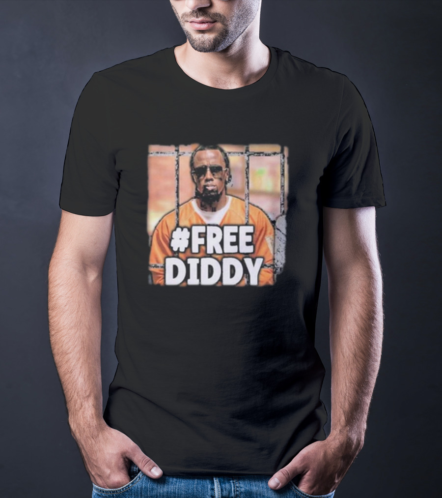 FreeDiddy Free Diddy Orange Prison Bars T-Shirt