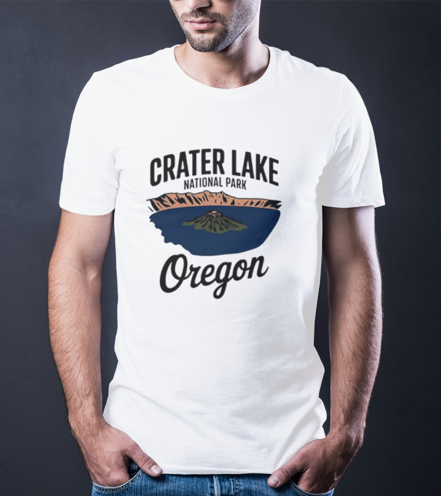 Crater Lake National Park Oregon Scenic Retro Exploration T-Shirt