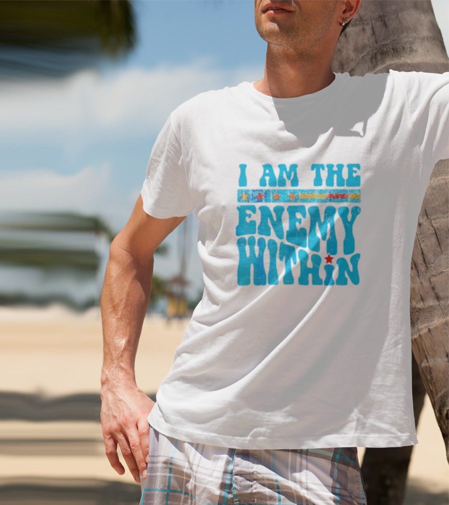 I Am The Enemy Within Retro America T-Shirt