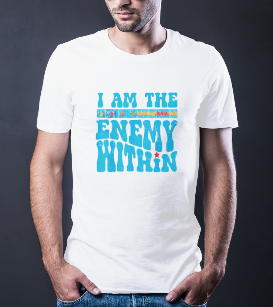 I Am The Enemy Within Retro America T-Shirt