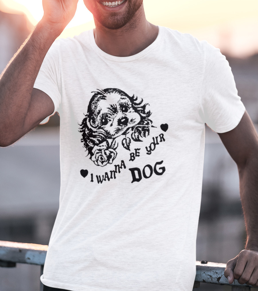 I Wanna Be Your Dog Bread And Water Print T-Shirt