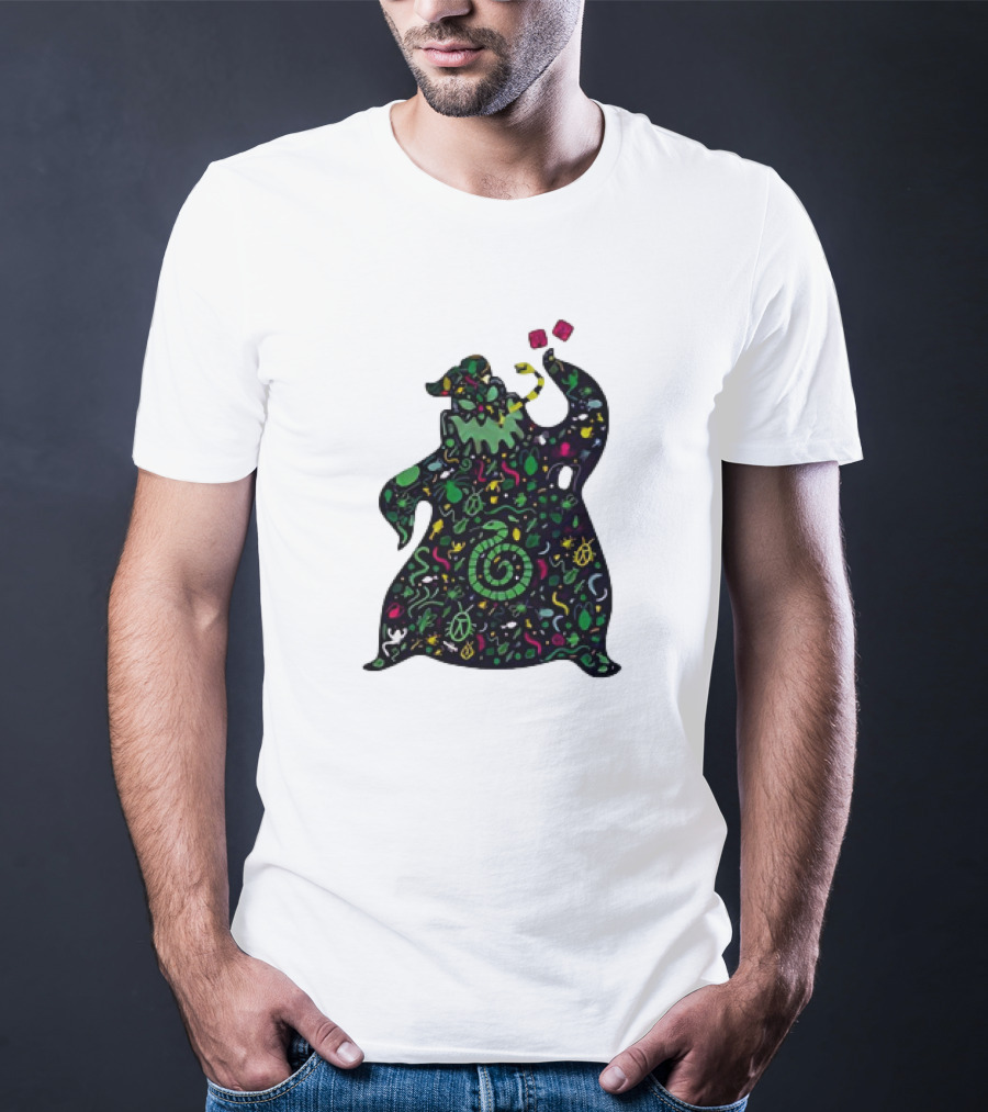 Bugs And Oogie Boogie Colorful Swirl And Leaf T-Shirt