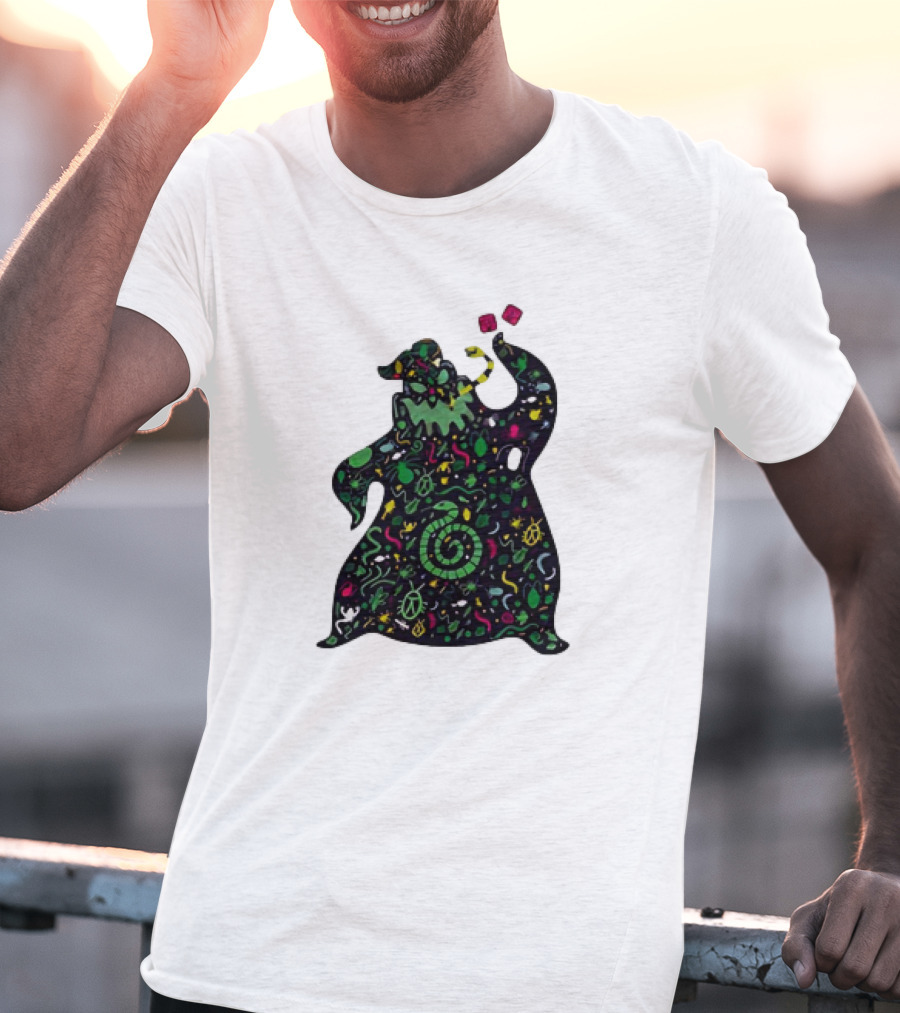 Bugs And Oogie Boogie Colorful Swirl And Leaf T-Shirt