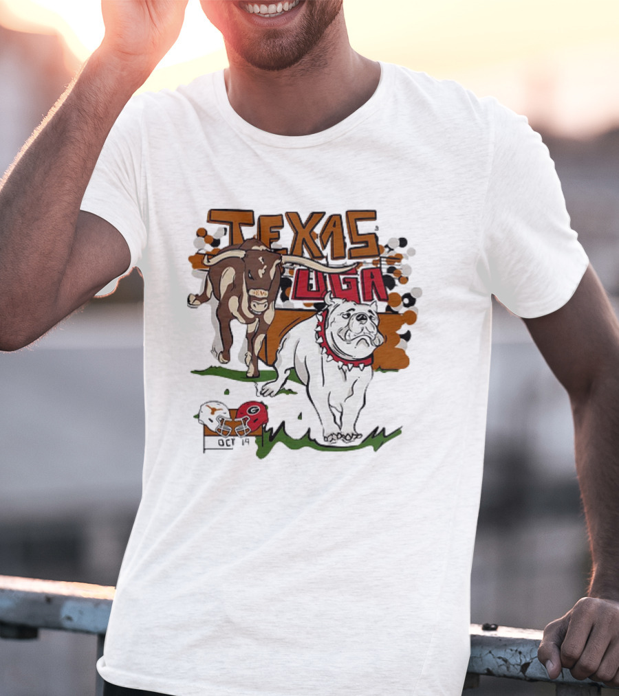 Texas Longhorns UGA Bulldogs October 19 Showdown T-Shirt
