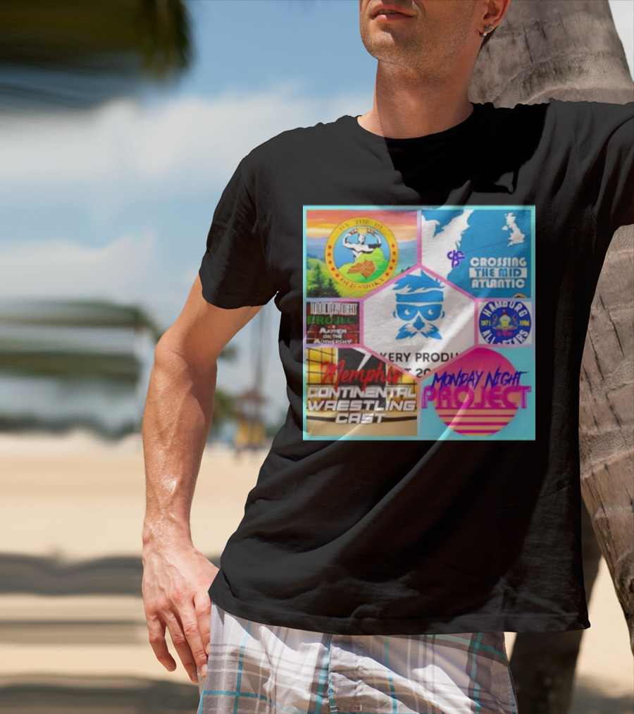 Memphis Continental Wrestling Cast Monday Night Project Crossing The Mid Atlantic T-Shirt