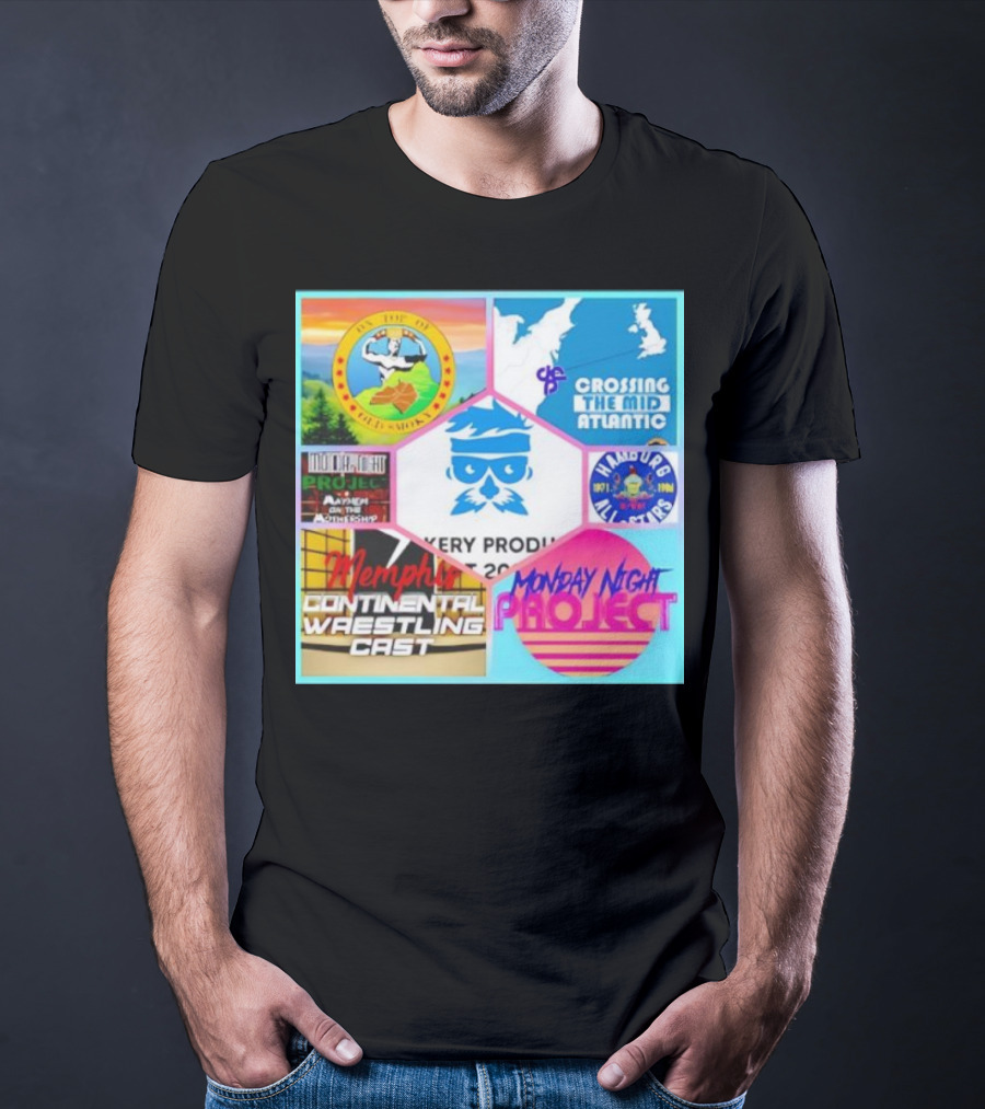 Memphis Continental Wrestling Cast Monday Night Project Crossing The Mid Atlantic T-Shirt