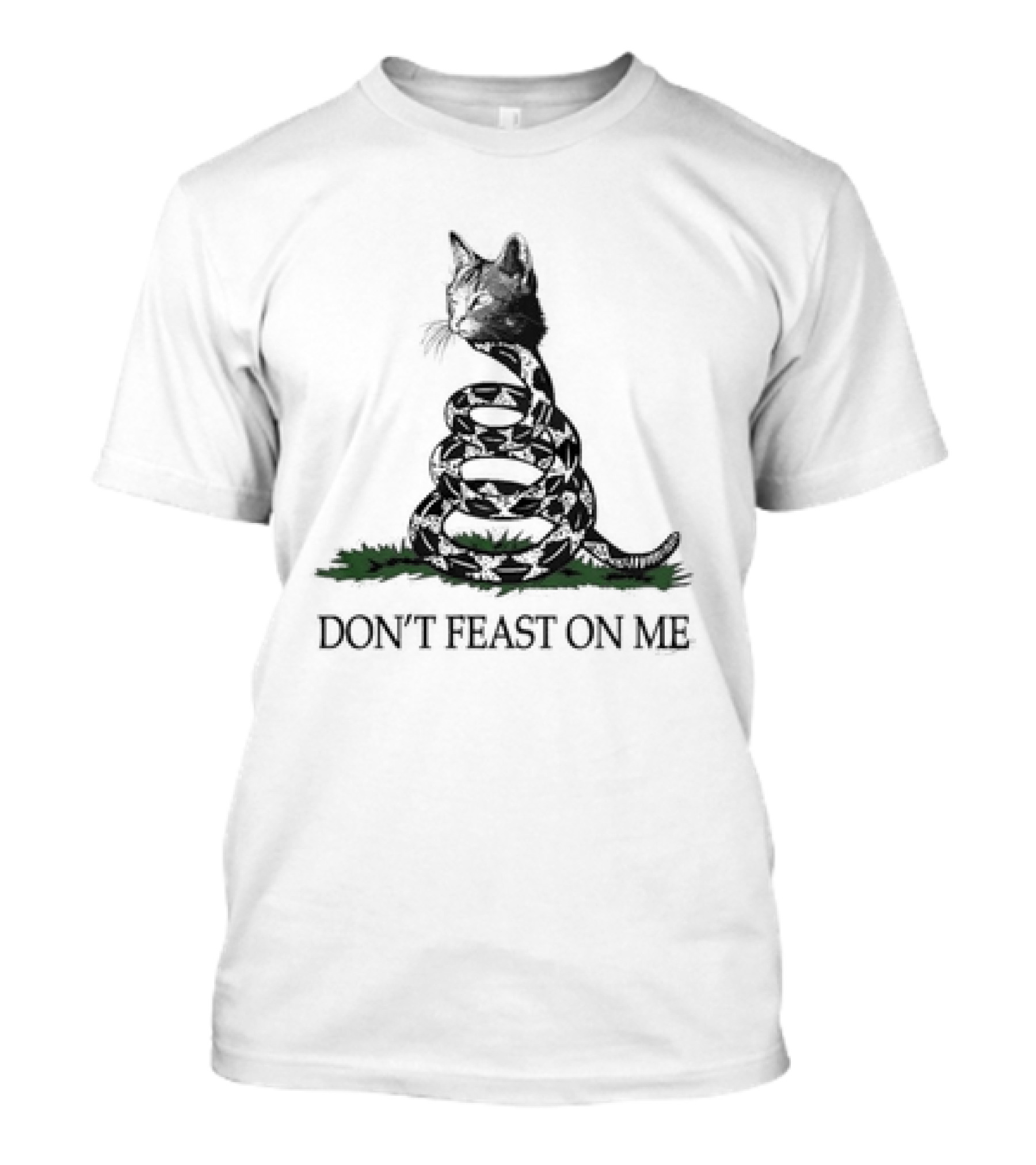 Don’t Feast On Me Gadsden Cat Snake Fusion T-Shirt