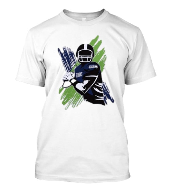 Seattle Seahawks Starter Player X Blue Green Football T-Shirt