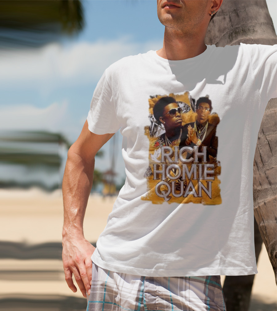 Rich Homie Quan Vintage Style Graphic Collage T-Shirt
