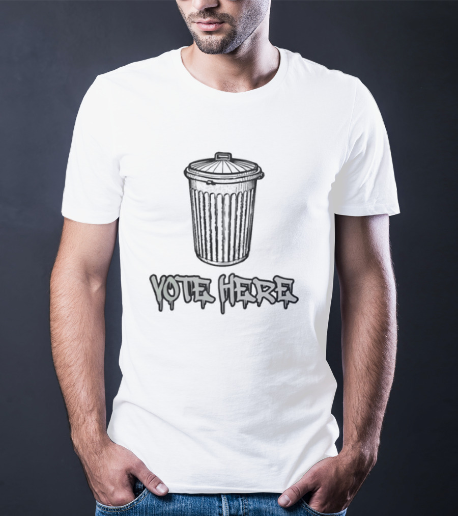 Vote Here Trash Can Graffiti T-Shirt