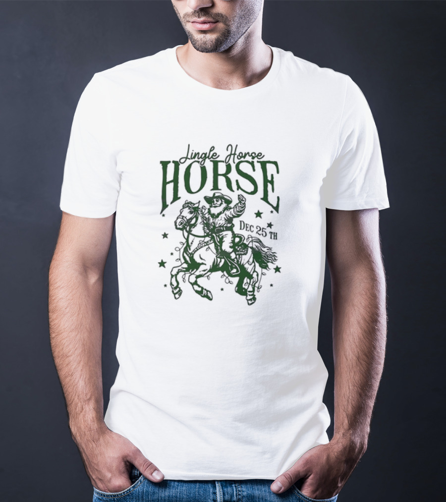 Jingle Horse Howdy Santa Rodeo Dec 25th Christmas T-Shirt