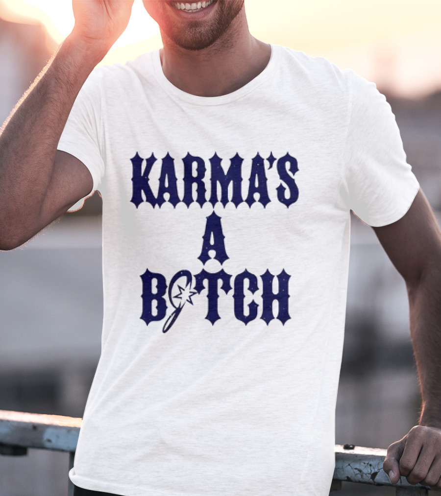 Karma's A Bitch Magic Wand Stars T-Shirt