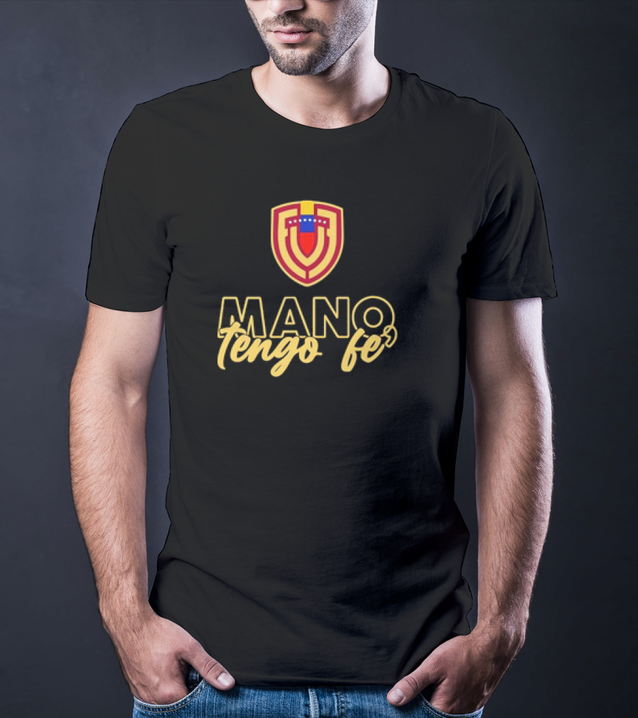 MANO TENGO FE Venezuela Football Team Logo Crest T-Shirt