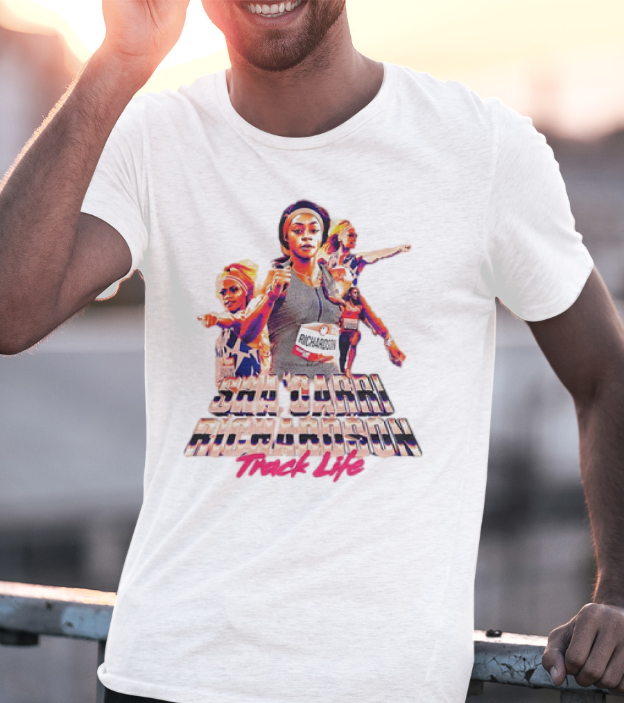 Sha'Carri Richardson Track Life Dynamic Athlete Portrayal T-Shirt