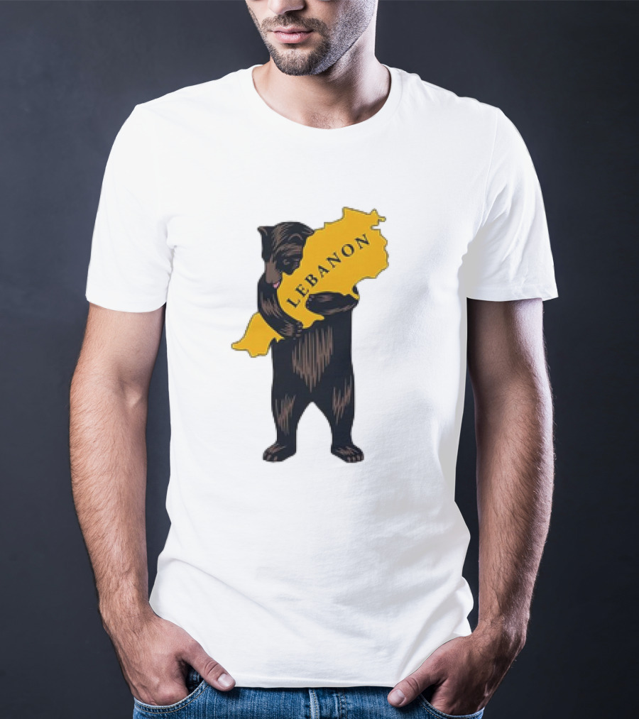 Bear Hugging Lebanon Map T-Shirt