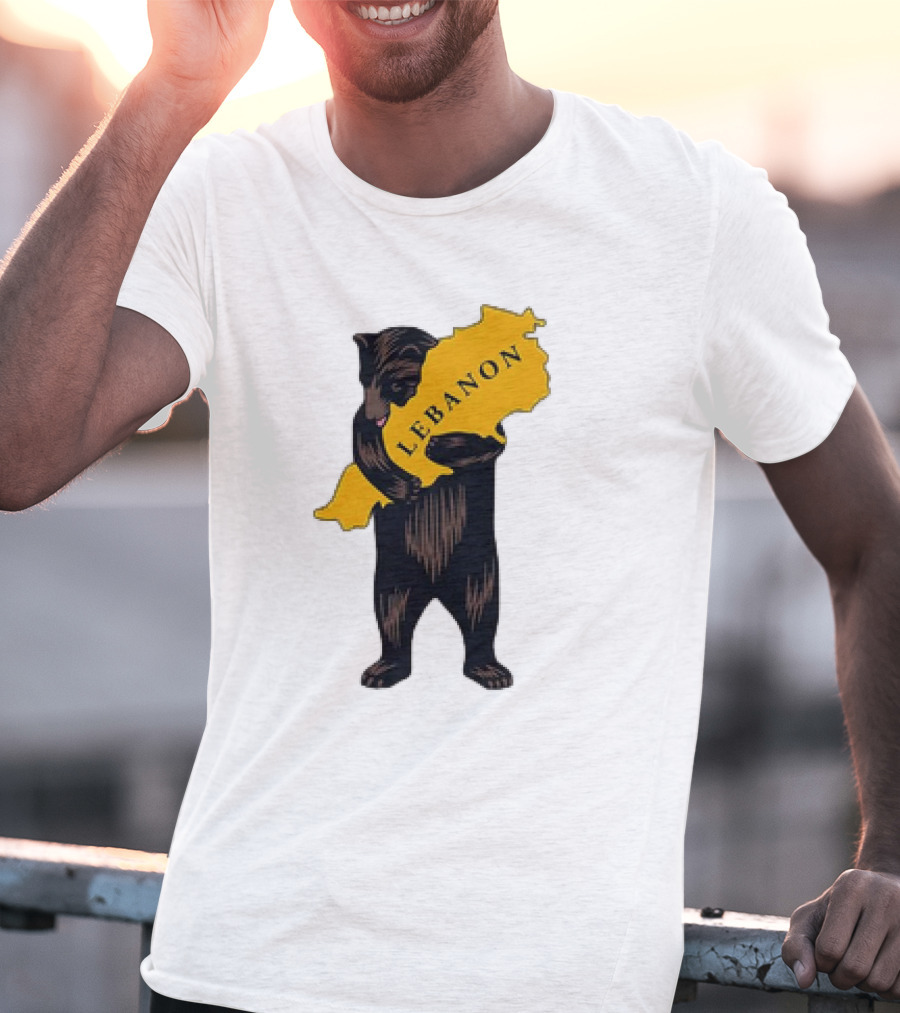 Bear Hugging Lebanon Map T-Shirt