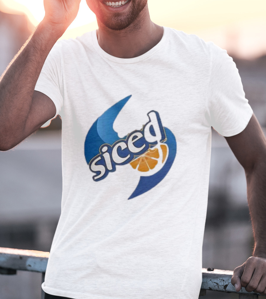 Orange Siced Hurricane Symbol Slice T-Shirt