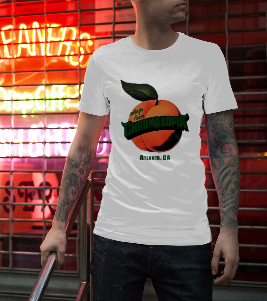 Greetings From Chromakopia Atlanta GA Peach T-Shirt