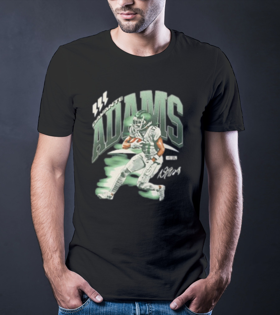 Davante Adams New York Jets Retro Football Player Action T-Shirt