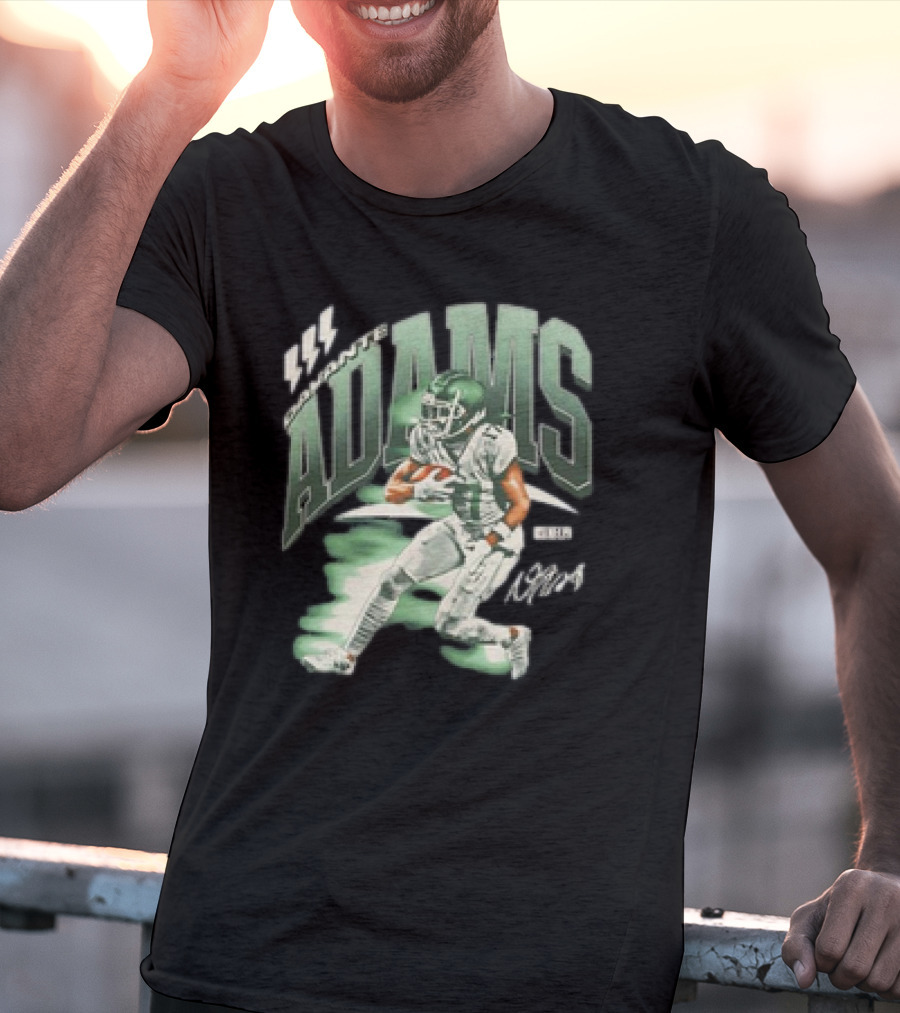 Davante Adams New York Jets Retro Football Player Action T-Shirt