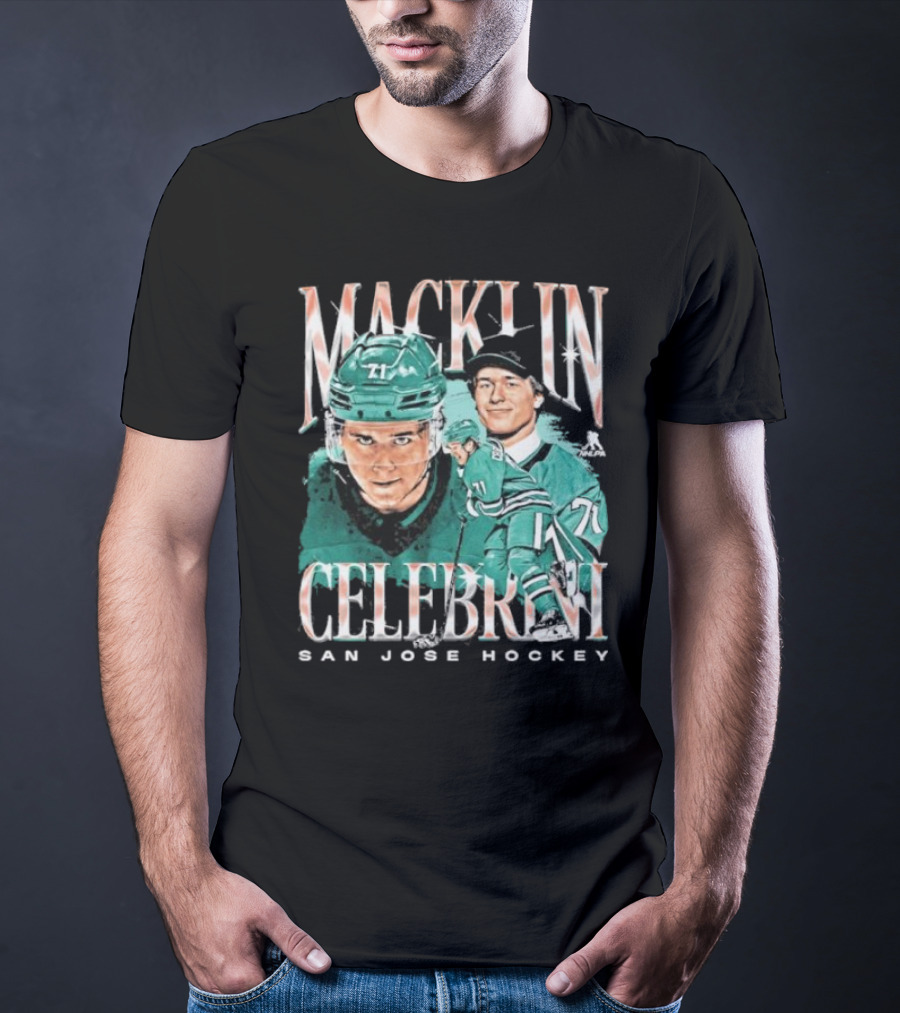 Macklin Celebrini San Jose Hockey Vintage Style Player T-Shirt