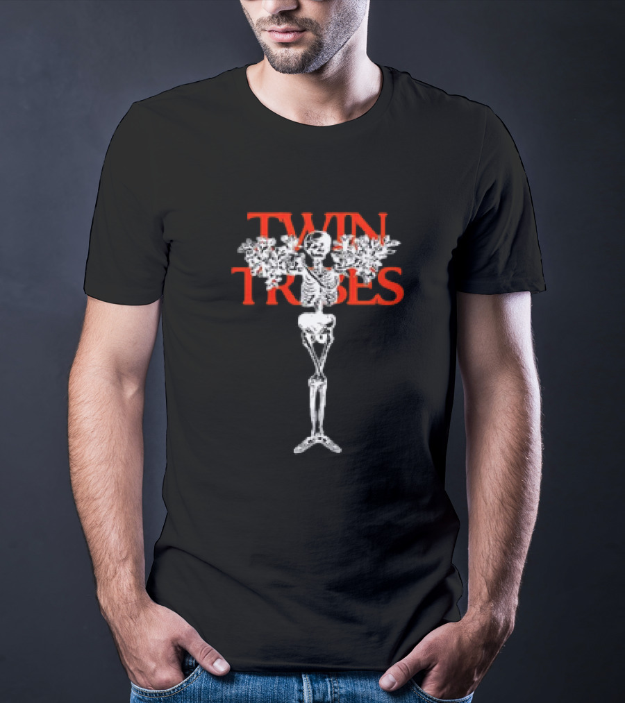 Twin Tribes Skeleton Tree With Horror Elements T-Shirt