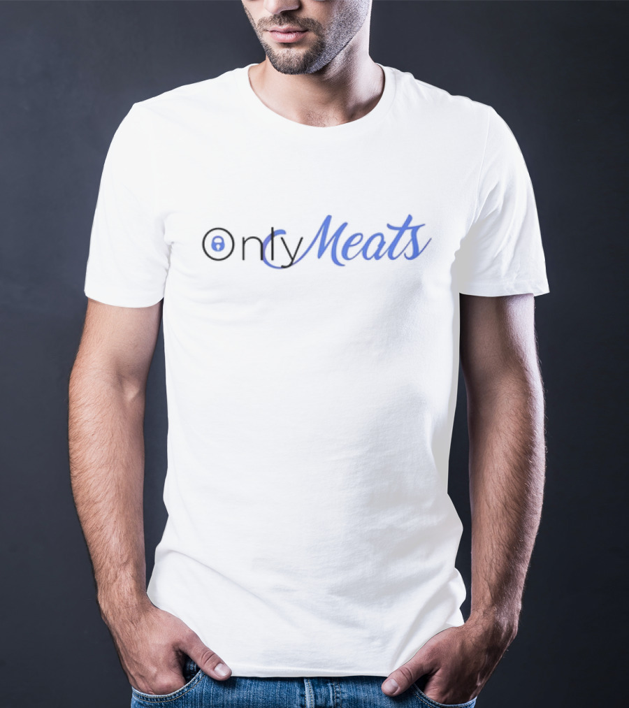 Only Meats Parody Logo With Lock T-Shirt