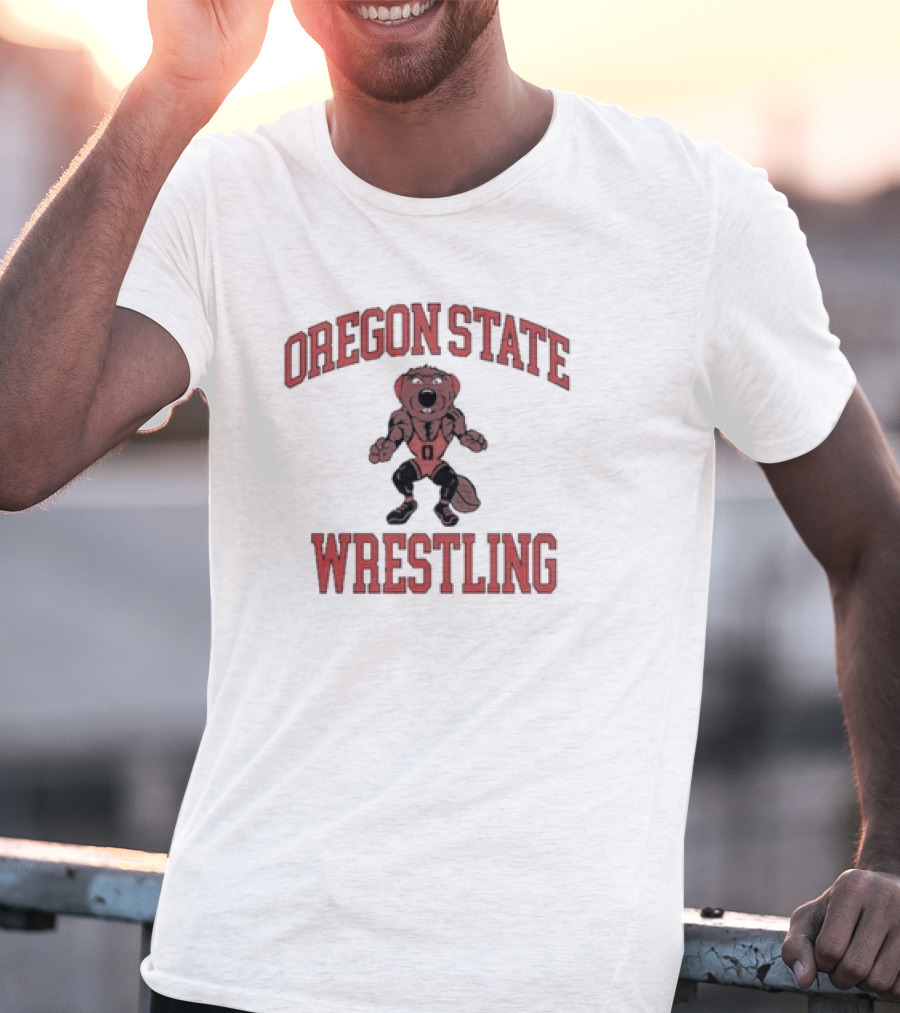 Oregon State Wrestling Beaver Mascot T-Shirt