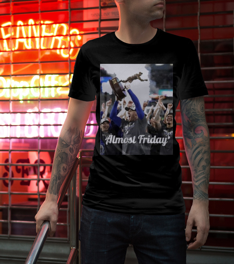 Almost Friday Freddie Freeman MVP Celebration Victory T-Shirt