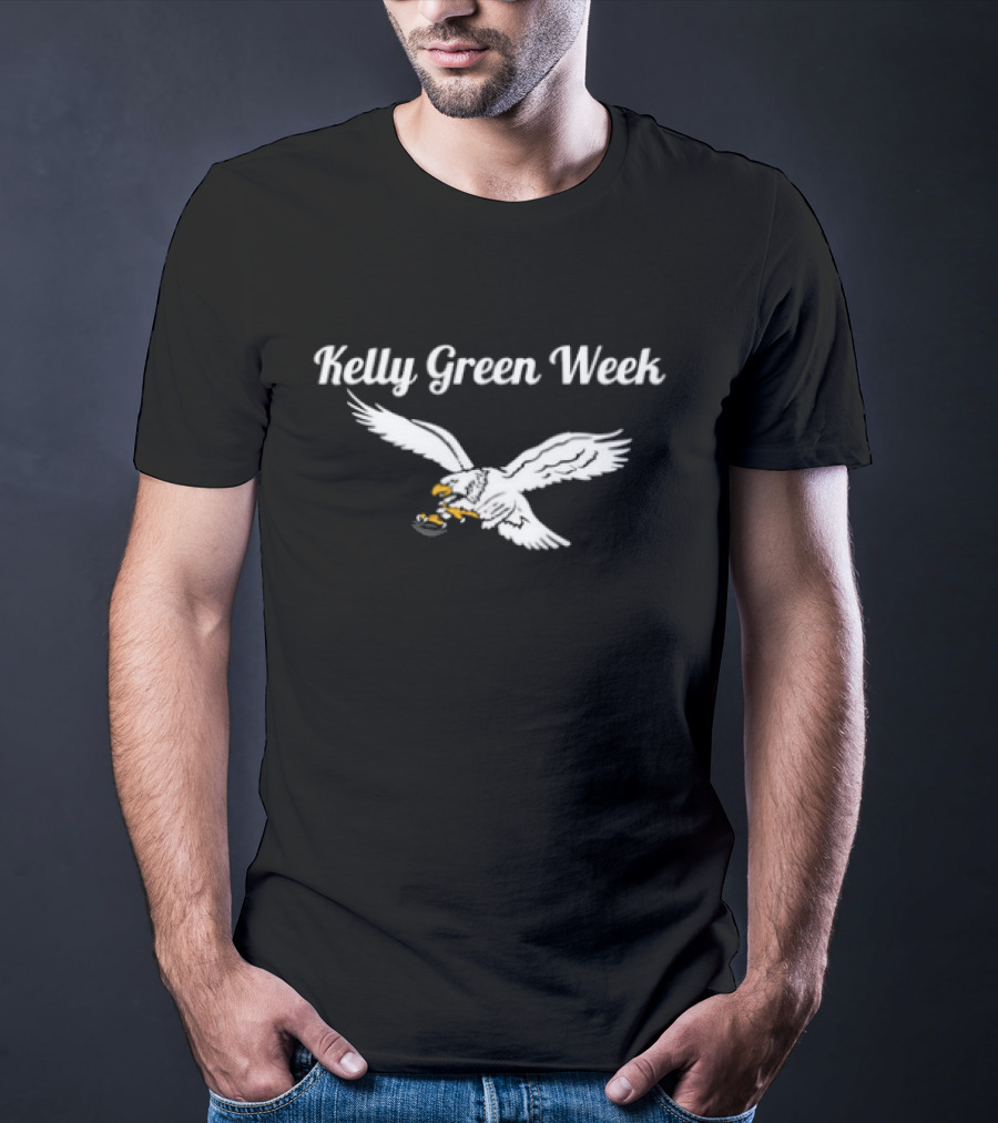 Philadelphia Eagles Kelly Green Week White Eagle T-Shirt