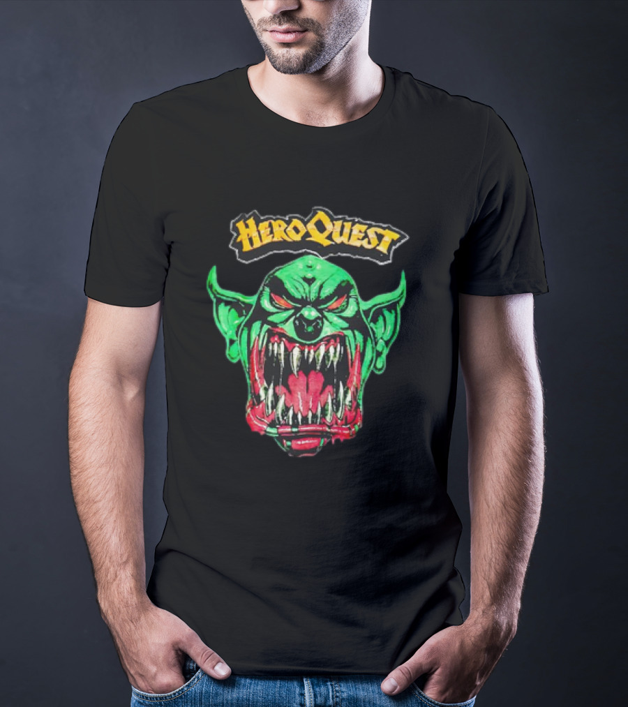HeroQuest Green Goblin Fierce Snarling Face T-Shirt